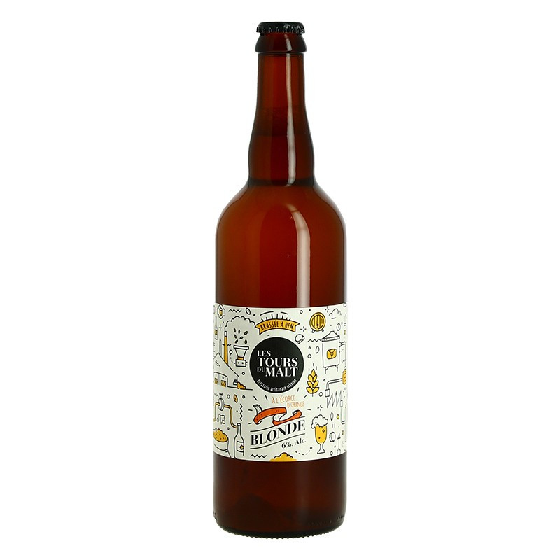 Buy Tax Free Beer Les Tours Du Malt Organic Blonde Beer 75 Cl