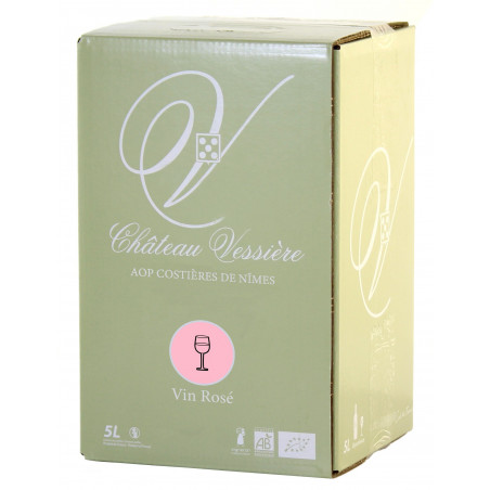 Château de VESSIERES Boxed Rosé Wine 5 Liters Costières de Nîmes