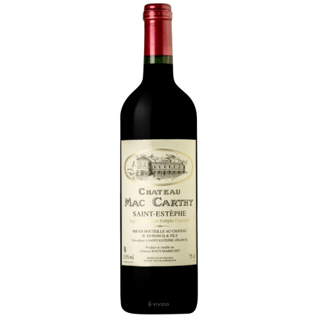 Mac Carthy 2022 75CL Saint Estèphe Vinified by Haut Marbuzet