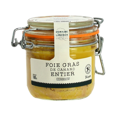 FOIE GRAS de CANARD Entier 180 gr Domaine de LANVAUX