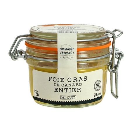 FOIE GRAS de CANARD Entier 120 gr Domaine de LANVAUX