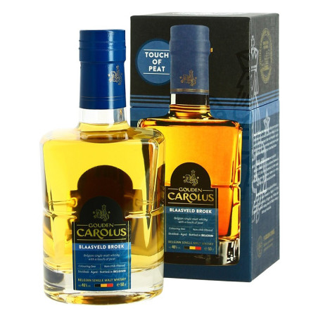 Whiskey Gouden CAROLUS BLAASVELD BROEK 50 cl Single Malt Belgian Lightly Peated 50 cl