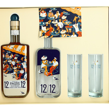 PASTIS box 12/12 TRIPLETTE Pastis de St Tropez 70 cl