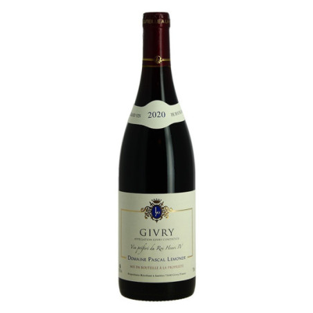 GIVRY Rouge Domaine Pascal LEMONDE Red Wine 2021 75 cl