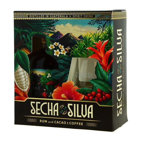 SECHA Rum Box from SILVA 70 cl + 1 Glass