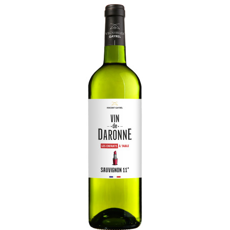 VIN de DARONNE White Sauvignon Wine 75 cl by Vincent Gayrel