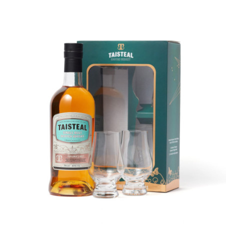 Taisteal Single Malt Scotch Whisky Hamper + 2 Glasses 70cl 40°