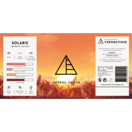 Chromatique Solaris Beer Imperial Season 75CL 8°5