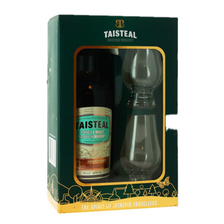 Taisteal Single Malt Scotch Whisky Hamper + 2 Glasses 70cl 40°