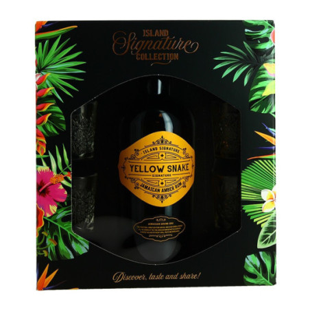 Yellow Snake Jamaican Amber Rum Box 70 cl + 4 Shooters