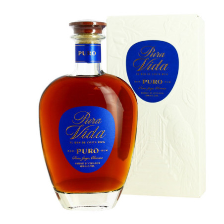 PURO rum PURA VIDA collection BLUE label Costa Rican rum 70 cl 48°