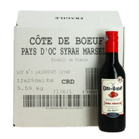 COTE de BOEUF Red Wine  IGP Syrah Marselan IGP Languedoc 12X25CL